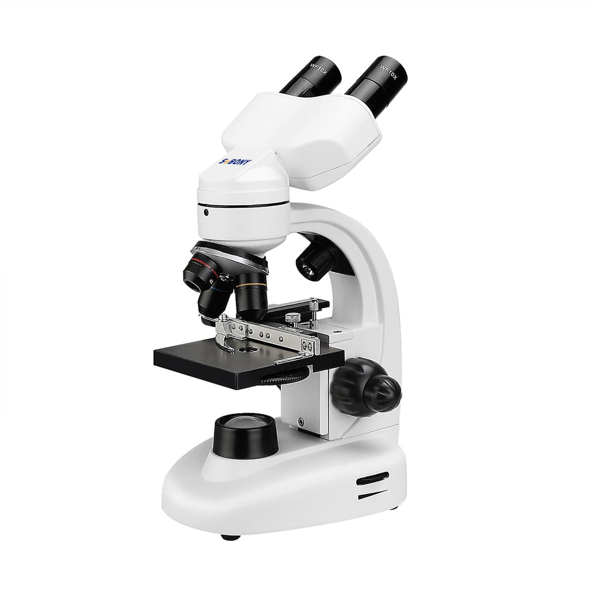 Microscope Biologique Binoculaire 80x-1600x avec Double Éclairage LED - SVBONY