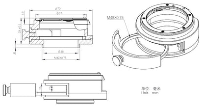 Cassetto filtro e portafiltro ZWO per obiettivi Nikon