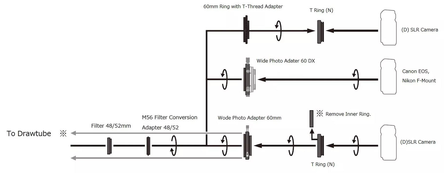 Adaptador de Filtro M56 Vixen para Filtros M48mm e M52mm - Vixen