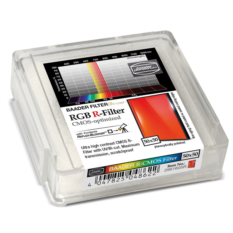 Filtre RGB-R CMOS 50 x 50 mm pour astrophotographie - Baader
