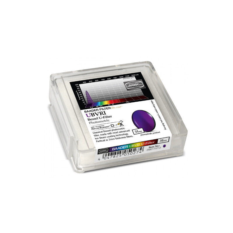 Filtre Bessel UBVRI U 31mm pour Photométrie - Baader