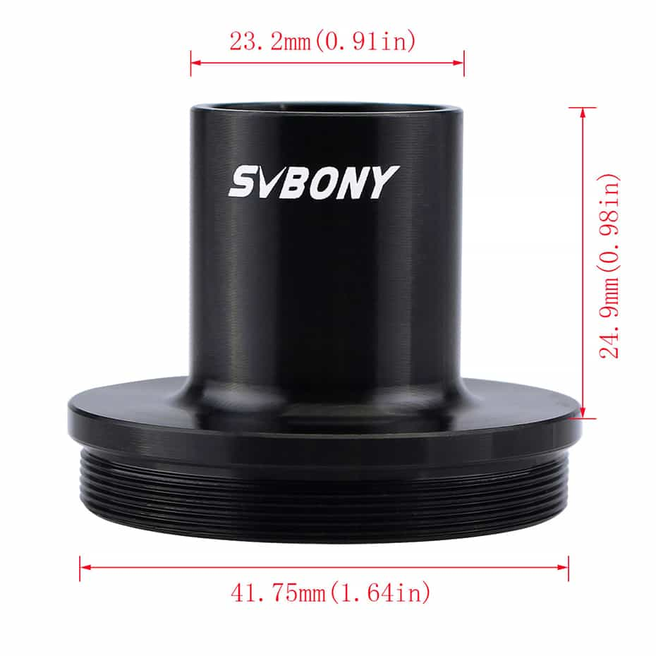 SVBONY 23.2mm Kit de montagem de Objetivo T-Ring para câmaras digitais DSLR