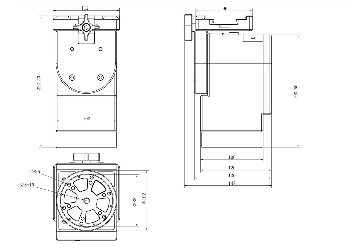 Monture HAZ46 Altazimutale Harmonique – Capacité 20 kg, 5,6 kg et Go2Nova