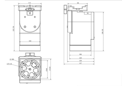 Monture HAZ46 Altazimutale Harmonique – Capacité 20 kg, 5,6 kg et Go2Nova