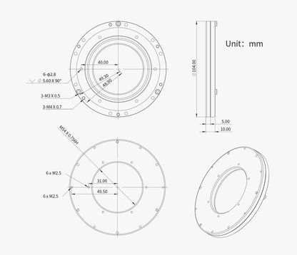 Tilt Plate M54 for Astronomy - ZWO