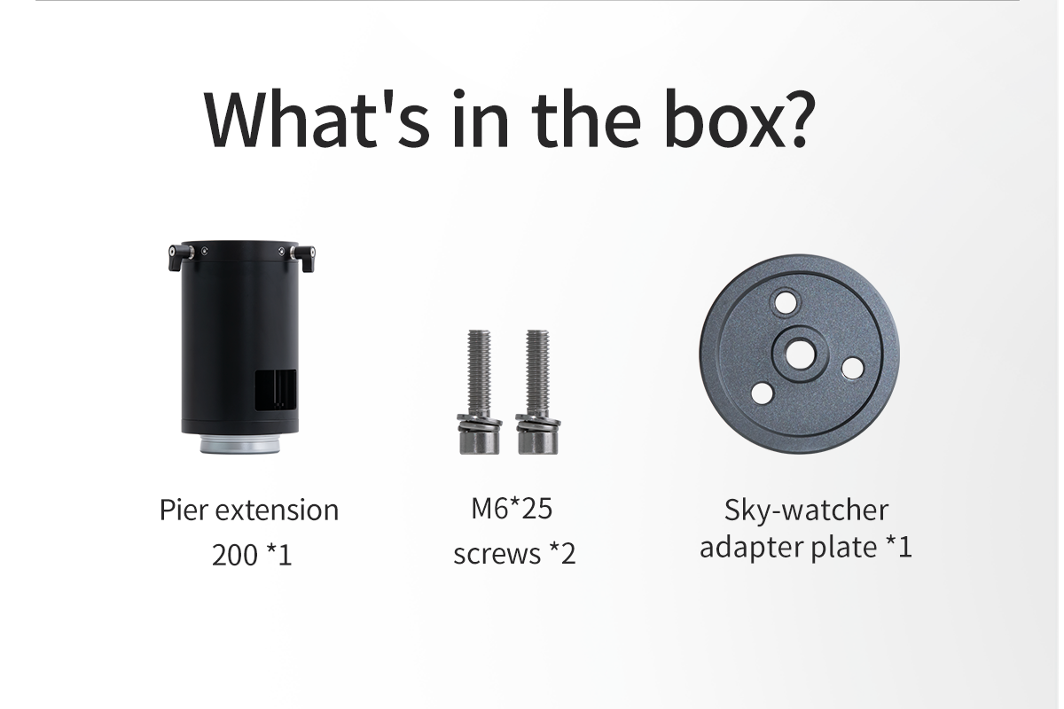 Allonge de 20 cm pour trépied TC40 de ZWO – stabilité et flexibilité pour l'astronomie - ZWO