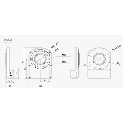 Rotateur de Champ M54 avec Motorisation - ZWO CAA