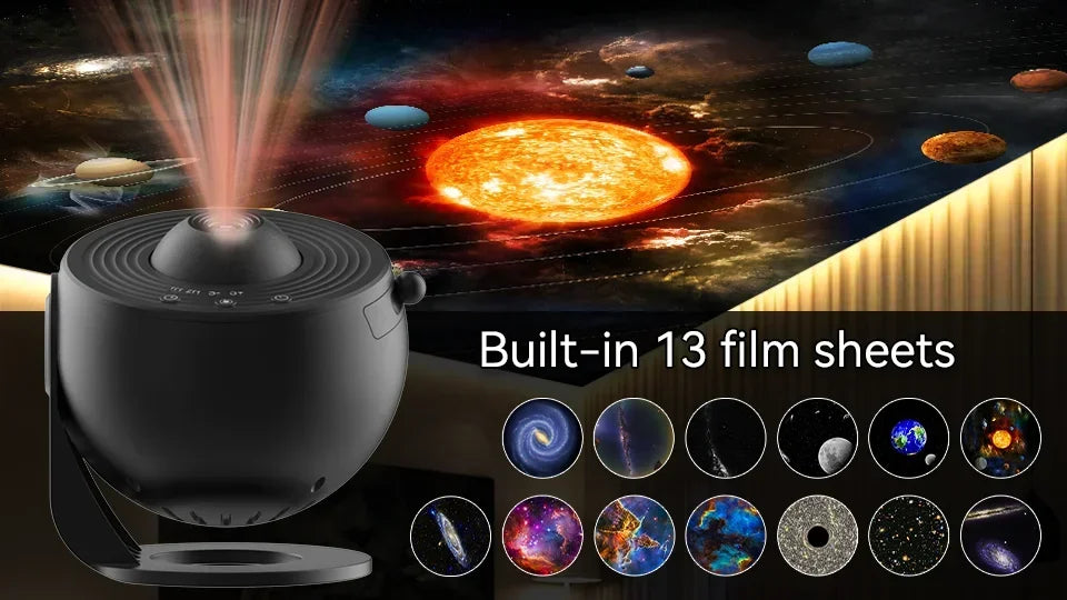 13 az 1-ben planetáriumi projektor filmlemezekkel és HD forgóval