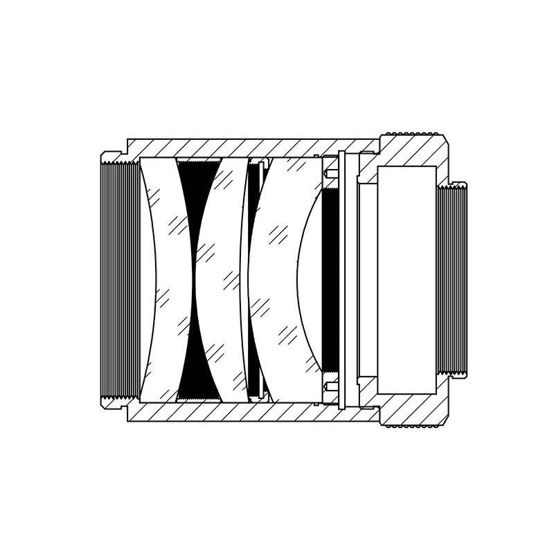 Correcteur réducteur de focale 0,8x pour AP 102/714 - TS Optics