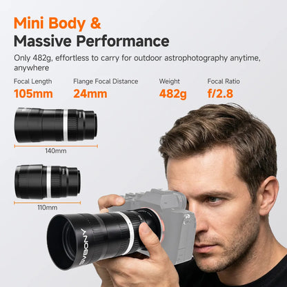 SVBONY SV535 F2.8 105 mm (37mm ouverture) APO Astrophotographie Compact pour Caméras – SVBONY