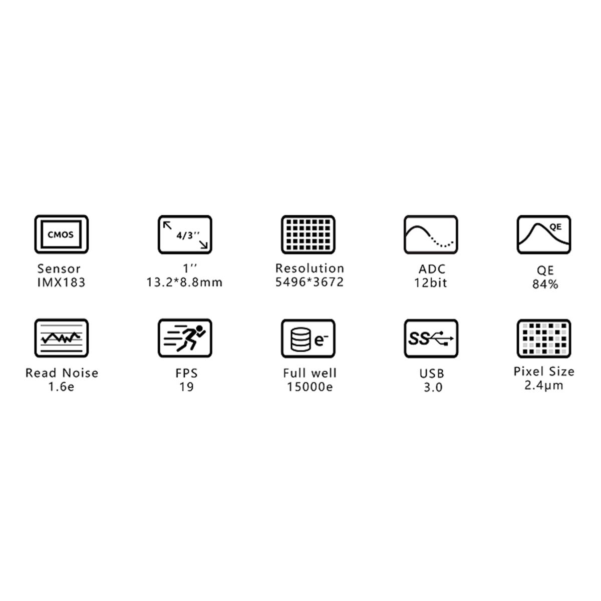 ZWO ASI183MC Color Astronomy Camera - ZWO