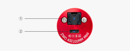 ZWO ASI220MM Mini Monokrom kamera - Ultrakompakt för precisionsvägledning
