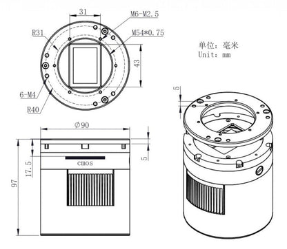 Caméra Refroidie Couleur ZWO ASI2400MC-P - ZWO