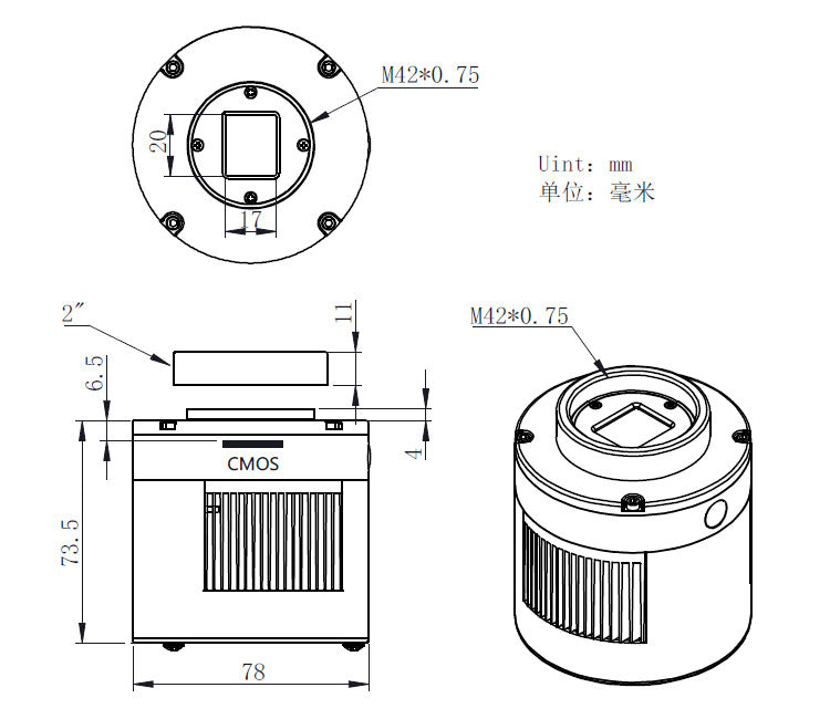 ZWO ASI533MC-P Color Cooled Camera - High Performance for Deep Sky and Assisted Visualization