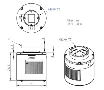 Caméra Refroidie Couleurs ZWO ASI533MC-P - Haute Performance pour Ciel Profond et Visuel Assisté