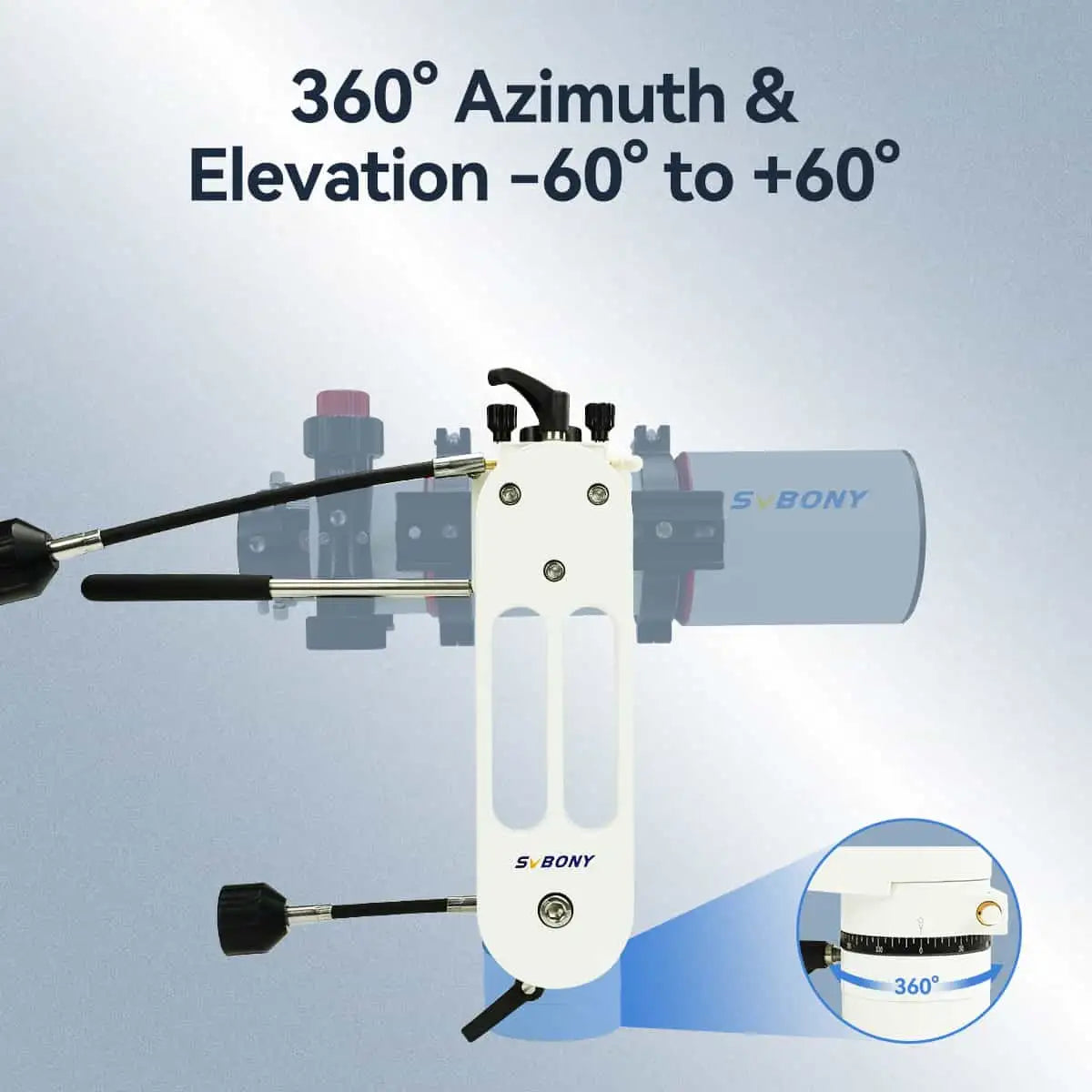 Support Télescope Alt-Azimuth SV225 à Angle Ajustable pour Astronomie Visuelle - SVBONY