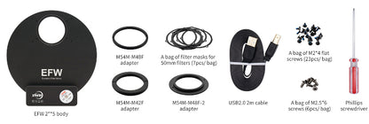 Filter Wheel EFW ZWO 5 Positions 5x50,8mm - ZWO