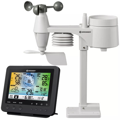 BRESSER Station météo couleur WIFI avec capteur extérieur 5-en-1 - Bresser