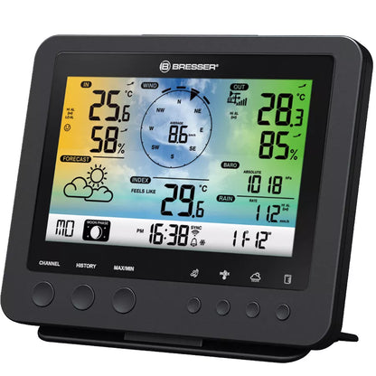 BRESSER Station météo couleur WIFI avec capteur extérieur 5-en-1 - Bresser