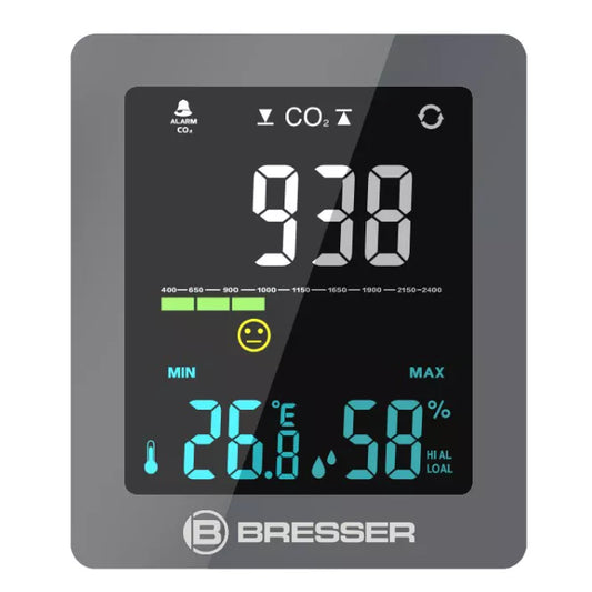 BRESSER CO² Moniteur de Qualité d'Air Smile - Bresser