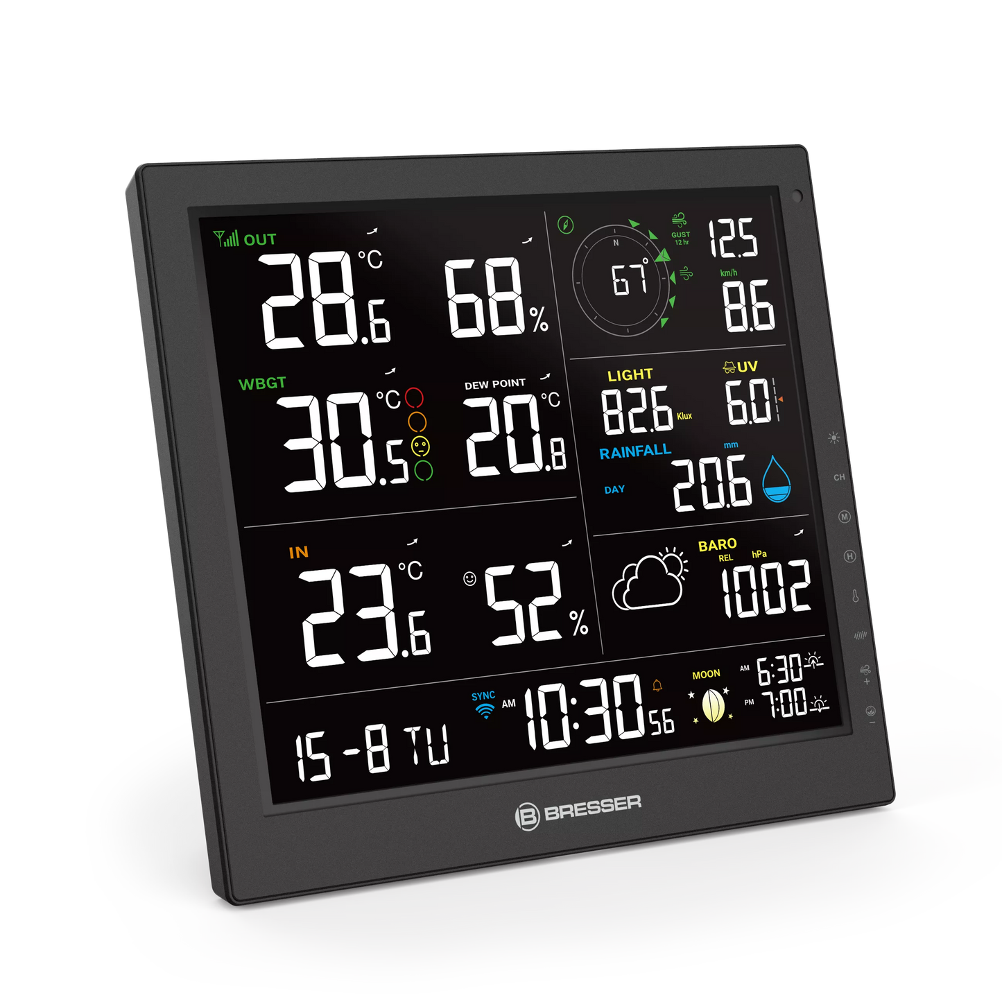 BRESSER 8-en-1 MeteoTemp JW Station météo WiFi - Bresser