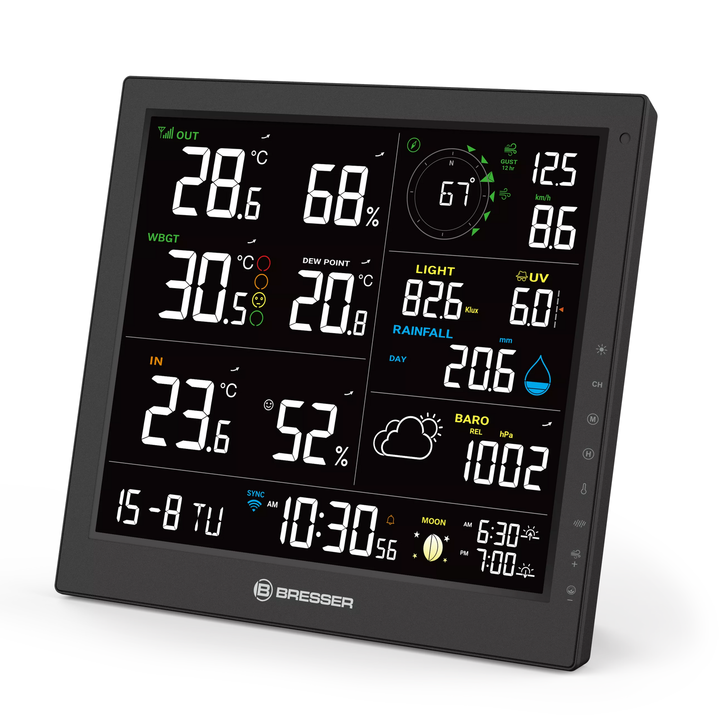 BRESSER 8-en-1 MeteoTemp JW Station météo WiFi - Bresser