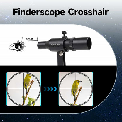 Chercheur droit Astronomique 6x30 avec Optique Correcte - SVBONY