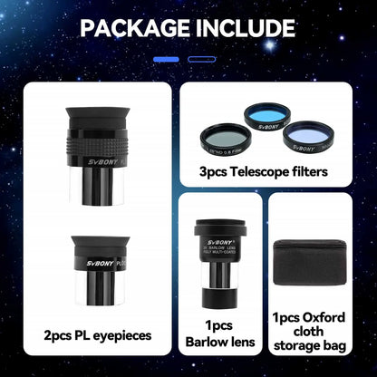 Kit d'accessoires pour télescope SV233 7 pièces - SVBONY