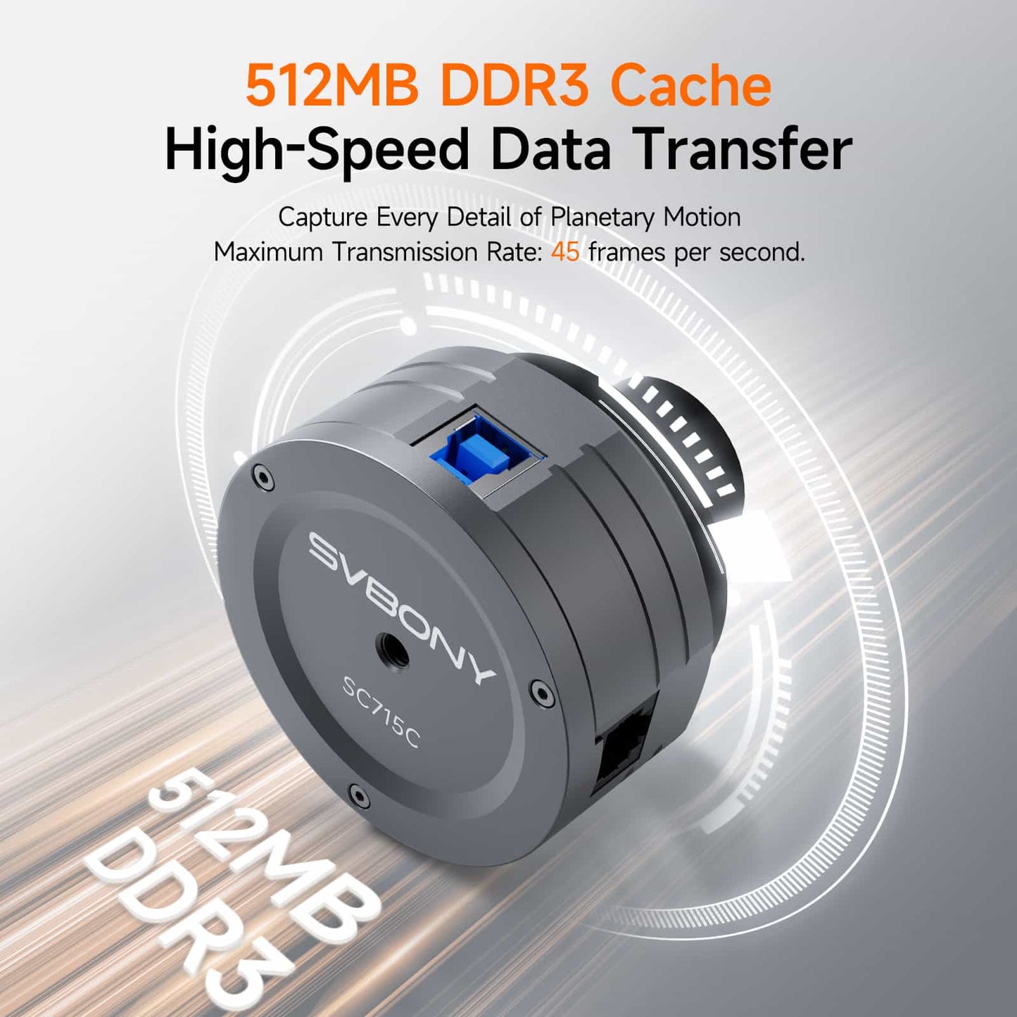 Caméra Planétaire Couleur CMOS IMX715 USB3.0 pour Capturer les Objets du Ciel Profond - Svbony