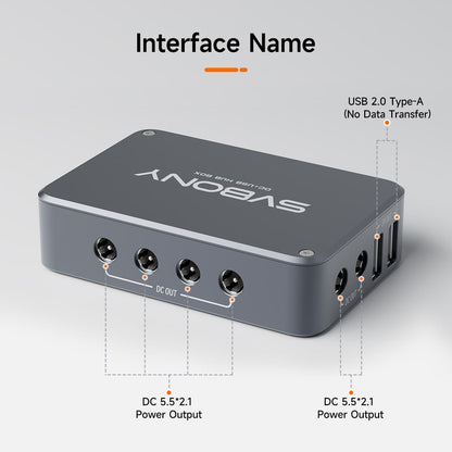 Boîtier d'alimentation SVBONY SV241 pour astrophotographie - Micro DC + USB, Interface USB3.1 Type-C