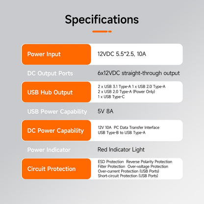 Boîtier d'alimentation SVBONY SV241 pour astrophotographie - Micro DC + USB, Interface USB3.1 Type-C