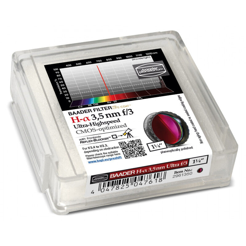 Filtre H-alpha 656 nm 3,5 nm pour CMOS Ultra-Highspeed f/3 1,25" - Baader Planetarium