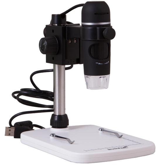 Microscope Numérique USB 5 Mpx 10–300x avec Trépied et Logiciel de Mesure - Levenhuk