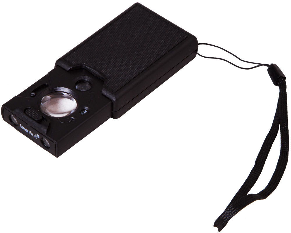 Loupe Pliante LED UV Double Lentille 30x-60x - Levenhuk