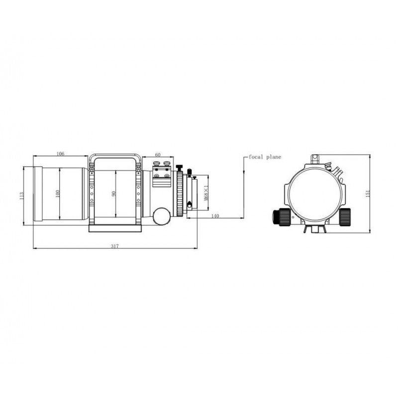 Lunette APO Quintuplet 72mm f/5,6 FRA400 avec Porte-Oculaire Rotatif - Askar - Astronomy Store