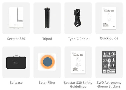 Télescope Tout-en-Un Seestar S30 avec Caméra et Suivi Automatique - ZWO