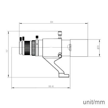 Mini Télescope de Guidage 50mm avec Focuser Hélicoïdal - SVBONY