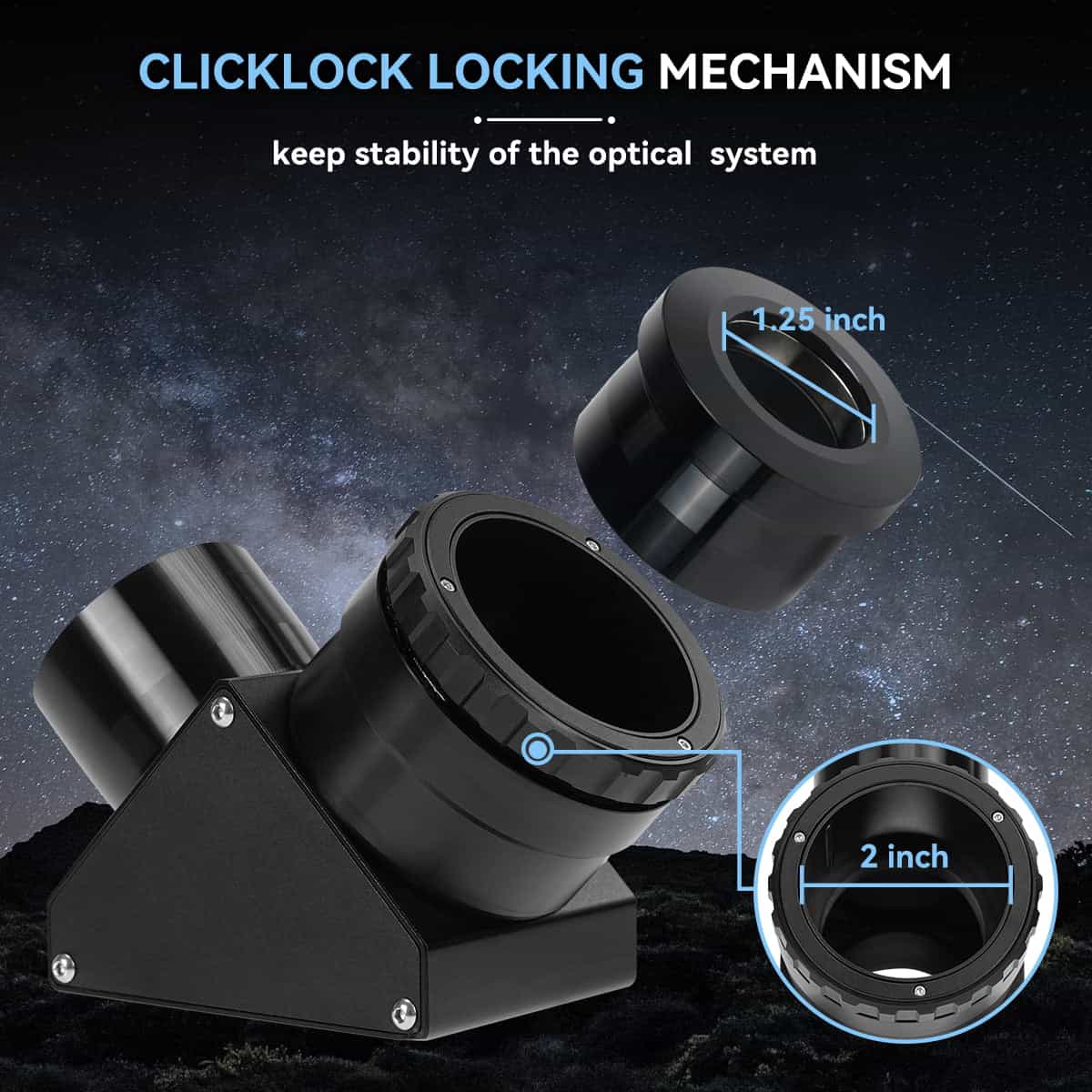 Diagonale à Renvoi Coudé SVBONY SV223 avec Revêtement Dielectrique 99% Réflectif