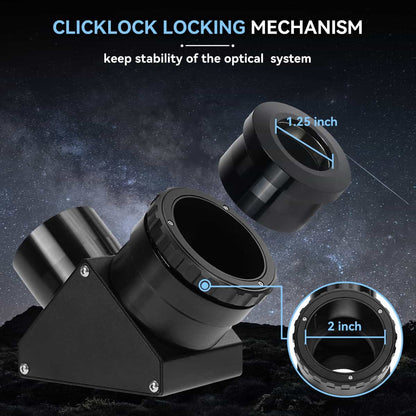 Diagonale à Renvoi Coudé SVBONY SV223 avec Revêtement Dielectrique 99% Réflectif