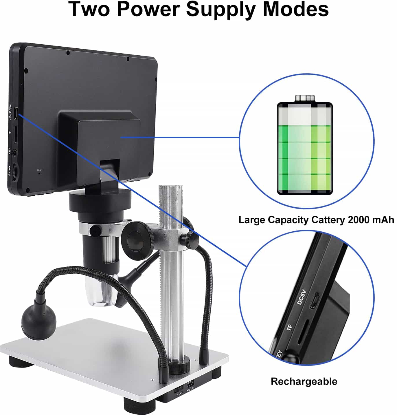 Microscope Numérique Portable LCD 7 Pouces 1x-1200x pour Circuits Imprimés et Enseignement - Svbony