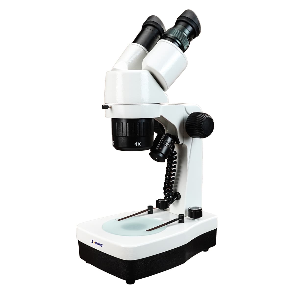 Microscope Stéréo Binoculaire SM403 20x-80x à Bras Avancé pour Soudure, Horlogerie et Analyse de Semences - Svbony