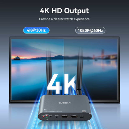 4K Wireless Video Transmission System with Low Latency 0.06s and HDMI Output 30Hz - SVBONY