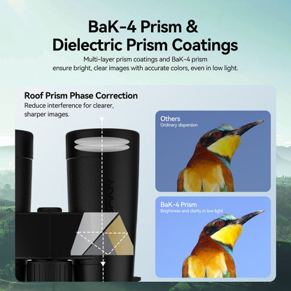 Jumelles ED 8x42 avec Prismes BaK-4 et Étanchéité IPX7 - SVBONY