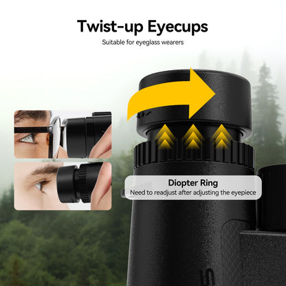 Jumelles ED 10x42 Étanches et Antibuée avec Prisme BaK-4 et Optiques Multi-traitées - SVBONY