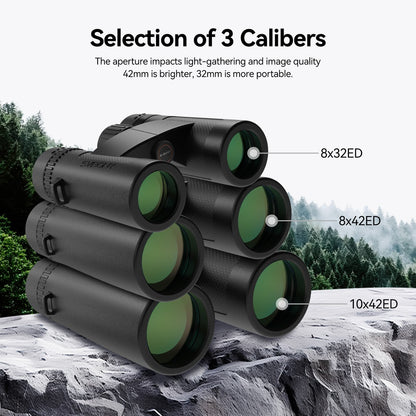Jumelles ED 8x42 avec Prismes BaK-4 et Étanchéité IPX7 - SVBONY