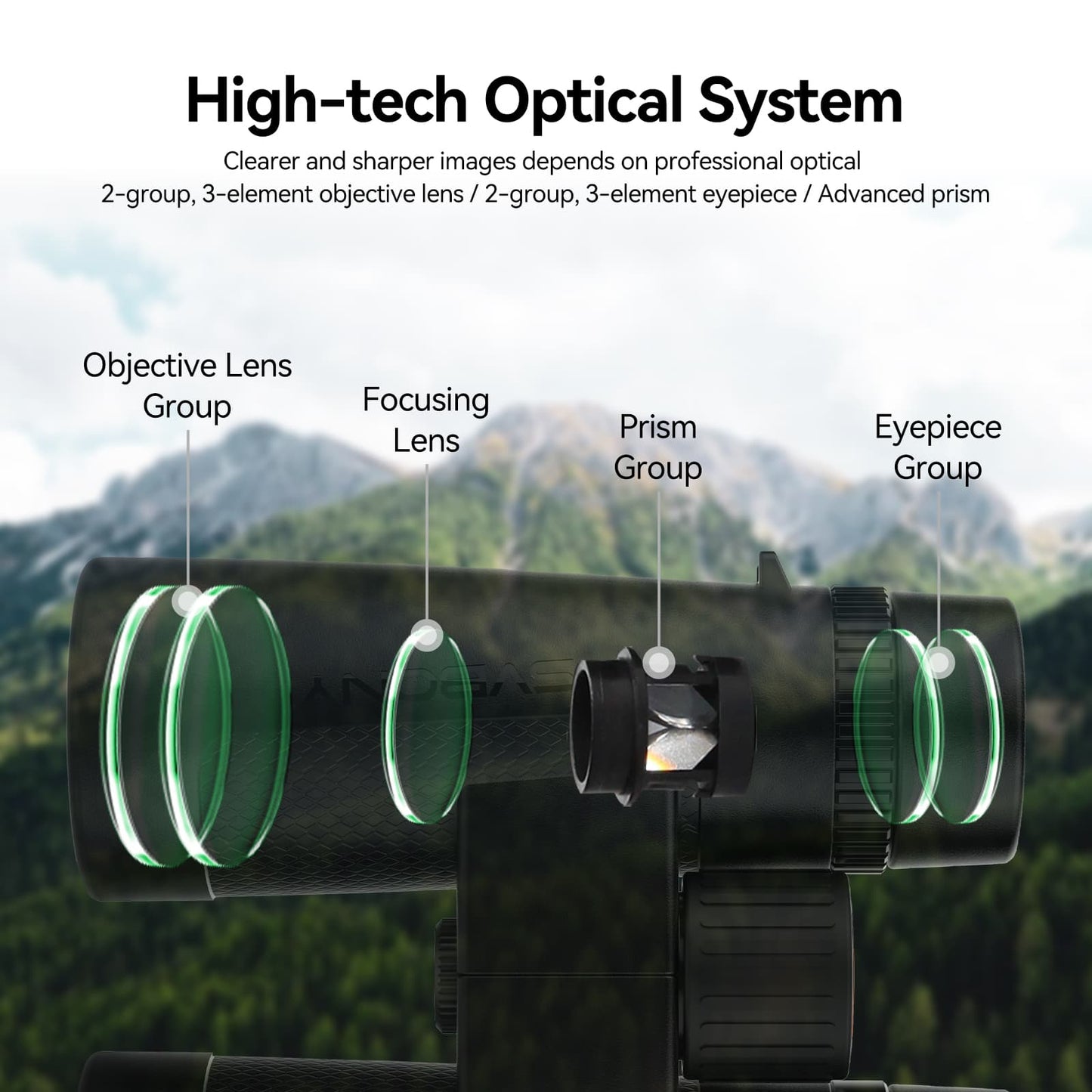 Jumelles SV202 ED 8x32 Étanches IPX7 avec Prismes BaK-4 - SVBONY