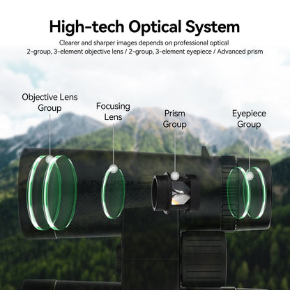 Jumelles SV202 ED 8x32 Étanches IPX7 avec Prismes BaK-4 - SVBONY