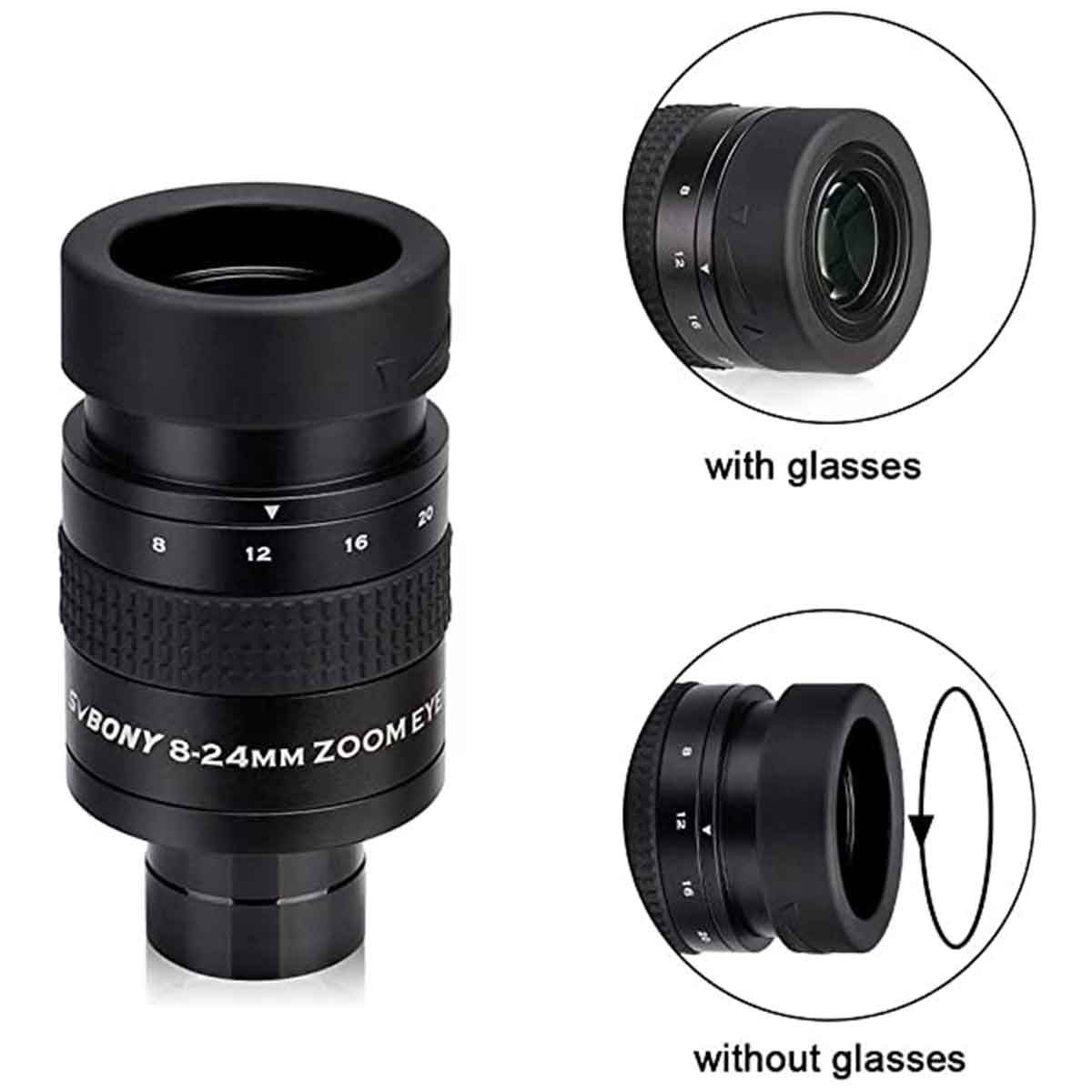 Svbony SV171 Zoom Okulaari 1,25'' 8mm-24mm Teleskooppia varten