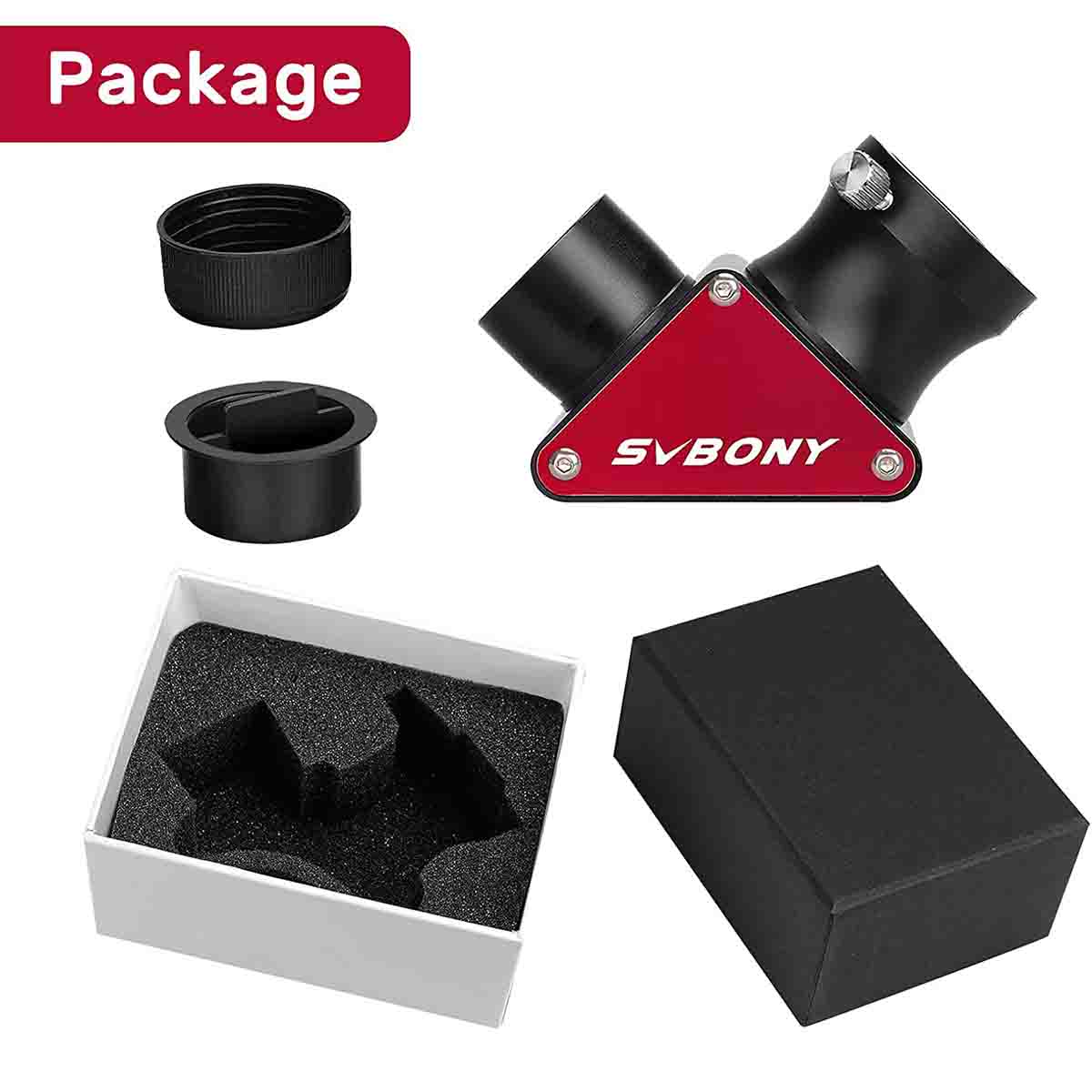 SVBONY Mirall Diagonal a 90 graus de 2 polzades amb Adaptador de 1,25 polzada