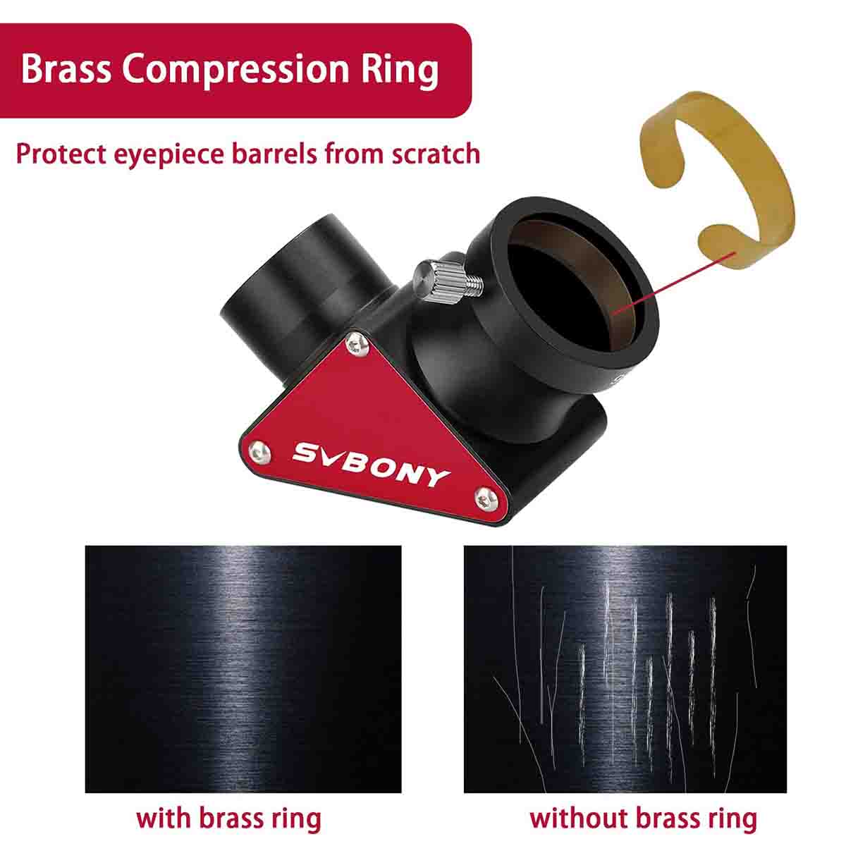 SVBONY Mirall Diagonal a 90 graus de 2 polzades amb Adaptador de 1,25 polzada